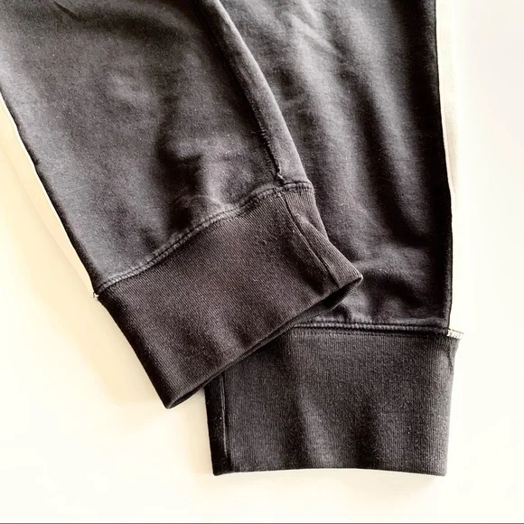 🌸Pink VS🌸 Black White Track Pants Jogger Sz Medium Drawstring - Picture 4 of 8